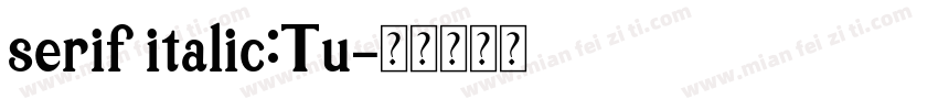 serif italic:Tu字体转换